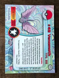 Pokemon Topps Chrome 2000 Sparkle-Chrome Venomoth NM - Image 4