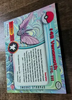 Pokemon Topps Chrome 2000 Sparkle-Chrome Venomoth NM - Image 5