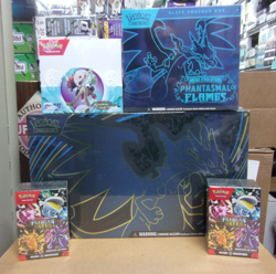 POKEMON PHANTASMAL ETB + MEGA CHARIZARD UPC + JOURNEY BOX + (2) PALDEAN BUNDLE - Image 1