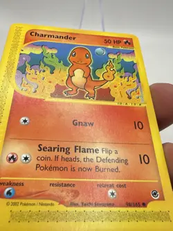 2002 Pokemon TCG - Charmander 098/165 Expedition Base Set Regular - Image 3