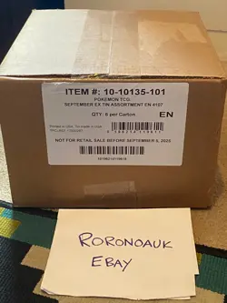 BRAND NEW & SEALED | Pokemon TCG: Team Rocket Tin | Case of 6 | English - Image 1