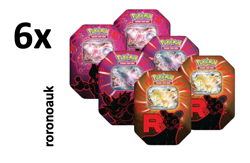 BRAND NEW & SEALED | Pokemon TCG: Team Rocket Tin | Case of 6 | English - Image 3
