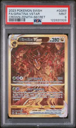 2023 POKEMON SWORD & SHIELD CROWN ZENITH SECRET FULL ART/GIRATINA VSTAR PSA 9 - Image 1