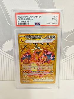 PSA 9 Charizard Gold Hyper Rare 228/197 Obsidian Flames Graded Pokemon TCG - Image 1