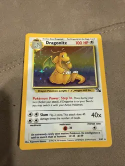 Pokemon TCG Vintage WOTC Dragonite Fossil 4/62 Unlimited Holo Rare - Image 1