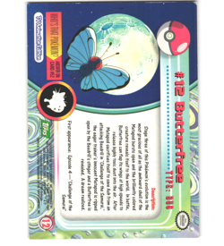 Pokemon 1999 Light Play Topps Series 1 3rd Print Green Logo Butterfree 12 - Image 2