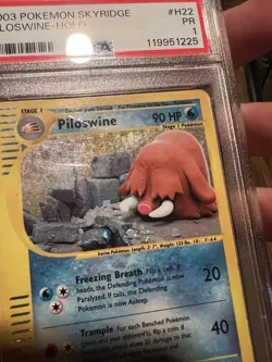 PSA 1 HUGE SWIRL 2003 Skyridge Piloswine Holo Foil H22/H32 E-Reader Pokemon - Image 3