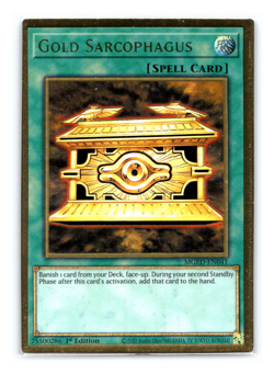 Gold Sarcophagus - MGED-EN041 - Premium Gold Rare - 1st Edition - Yugioh - Image 1