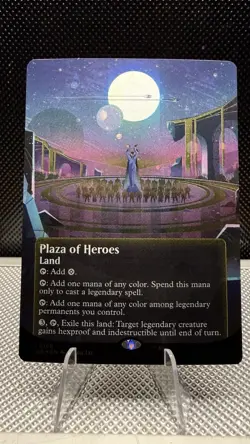 Plaza of Heroes (0168) (Borderless) (Galaxy Foil) -Foil Near Mint MTG - Image 1