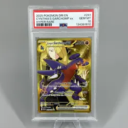 Cynthia’s Garchomp ex 241/182 PSA 10 Destined Rivals Gold Pokemon Card - Image 1