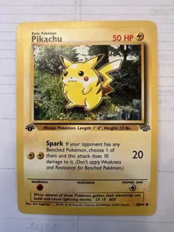 1st Edition Pikachu | 60/64 Jungle Set WOTC | Vintage Pokemon TCG Card NM/LP - Image 1