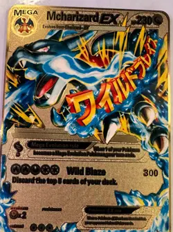 MCharizard EX 230HP Gold Metal Pokemon Card Fan Art! - Image 1