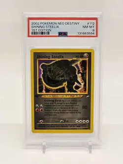 PSA 8 Shining Steelix 112/105 1st Edition Pokemon Card Neo Destiny WOTC NM-MT - Image 1