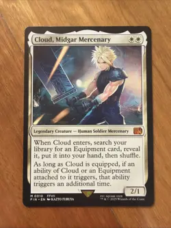 MTG - Final Fantasy- Cloud, Midgard Mercenary - M 0010 - Non Foil - NM - Image 1
