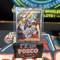 Pokemon Scarlet & Violet Team Star Grunt 242/198 Full Art Trainer Secret Rare NM - Image 4