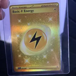 NEW Pokemon Scarlet and Violet Electric Energy Gold secret rare 257/198 IN Hand. - Image 1