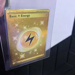 NEW Pokemon Scarlet and Violet Electric Energy Gold secret rare 257/198 IN Hand. - Image 2