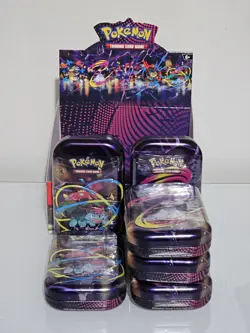 Pokemon TCG Mega Evolutions Scarlett & Violet Mini Tin Factory Sealed Lot of 6 - Image 3