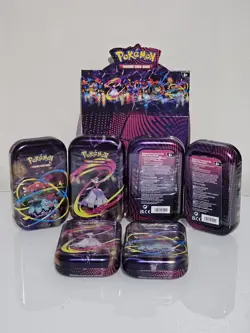 Pokemon TCG Mega Evolutions Scarlett & Violet Mini Tin Factory Sealed Lot of 6 - Image 5