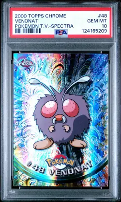 2000 TOPPS CHROME POKEMON T.V. SPECTRA #48 VENONAT PSA 10 - Image 1