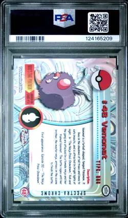 2000 TOPPS CHROME POKEMON T.V. SPECTRA #48 VENONAT PSA 10 - Image 2