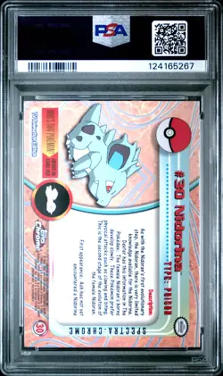2000 TOPPS CHROME POKEMON T.V. SPECTRA #30 NIDORINA PSA 10 - Image 2