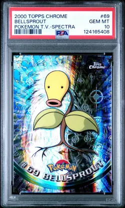 2000 TOPPS CHROME POKEMON T.V. SPECTRA #69 BELLSPROUT PSA 10 - Image 1