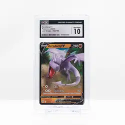 Pokemon Aerodactyl V Holo #092 Lost Origin 2022 - CGC 10 Gem Mint - Image 2