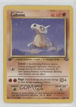 Cubone 1st Ed. Pokemon Jungle #50 1999 - Image 1