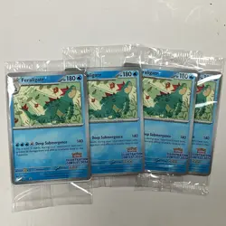 4x Pokemon Illustration Contest 2024 Sealed Promo Set of 3 Feraligatr Pikachu - Image 1