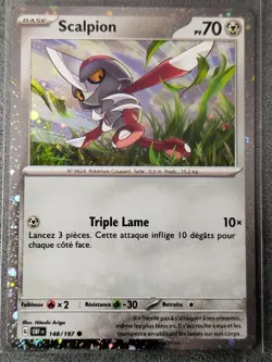 Carte POKEMON FR - EV03 Flammes Obsidiennes 148/197 Scalpion Holo Cosmo Neuf - Image 1