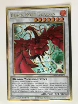 Black Rose Dragon (Alternate Art) - MGED-EN026 - Premium Gold Rare - Image 1