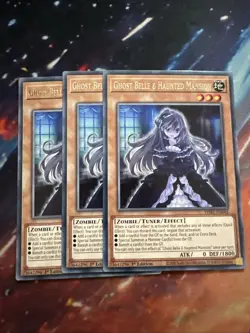 Yugioh! 3x Ghost Belle & Haunted Mansion Phantom Revenge PHRE-EN043 PREORDER - Image 1