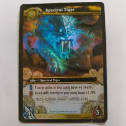 SPECTRAL TIGER Loot Card World of Warcraft - WoW TCG LOOT SCRATCHED/CODE USED - Image 1