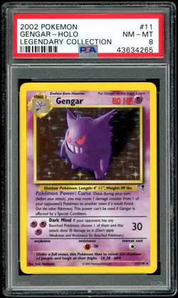 Pokemon Gengar Legendary Collection Holo Rare Card #11 - PSA 8 NM-MT - Image 1