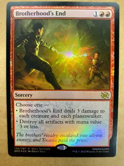 MTG 1x FOIL Brotherhood's End # 128 The Brothers' War Magic the Gathering x1 NM - Image 1
