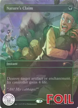 MTG Nature's Claim (Rainbow Foil) (2297) | NM Foil | Secret Lair Avatar {SLD} - Image 1