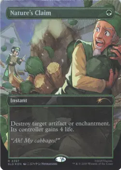 MTG Nature's Claim (Rainbow Foil) (2297) | NM Foil | Secret Lair Avatar {SLD} - Image 2