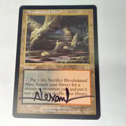 MTG Bloodstained Mire Onslaught - Signed by Artist Rob Alexander - Image 1