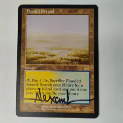 MTG Flooded Strand Onslaught - Signed by Artist Rob Alexander - Image 1