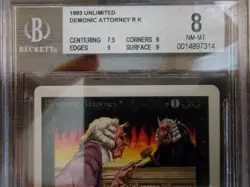 MTG Demonic Attorney ⭐UNLIMITED Edition ⭐BGS GRADED 8.0 with 3x 9.0!⭐ 1993 Magic - Image 5