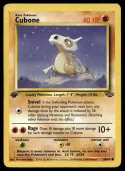 1999 Classic - Jungle 1st Edition Cubone Basic/Common #50 - Image 1