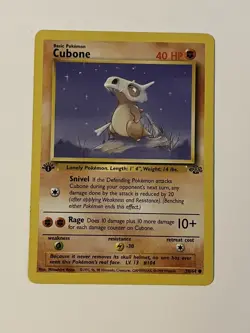 Pokemon TCG Cubone Jungle 50/64 Regular 1st Edition Common - Image 2