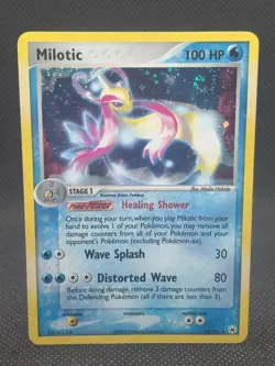 2004 POKEMON TCG CARD MILOTIC HIDDEN LEGENDS HOLO 12/101 W/SWIRL - Image 1