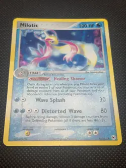 2004 POKEMON TCG CARD MILOTIC HIDDEN LEGENDS HOLO 12/101 W/SWIRL - Image 2