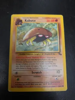 Pokemon TCG Kabuto Fossil 1st Edition Common Card 50/62 - Image 1