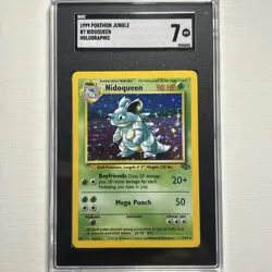 Pokemon TCG Nidoqueen Jungle Holo Card 7/64 Unlimited Rare SGC 7 NM - Image 1