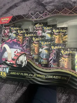 Pokemon Paldean Fates Great Tusk/Iron Threads Ex Premium Collection-IN HAND - Image 2