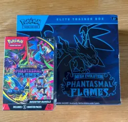 Pokemon TCG Phantasmal Flames ETB + Booster Bundle (6 Packs) - New & Sealed - Image 1
