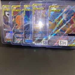 Lot of 5 Pokemon Tag Team Cards Eevee Snorlax Latias Latios Ect - Image 1